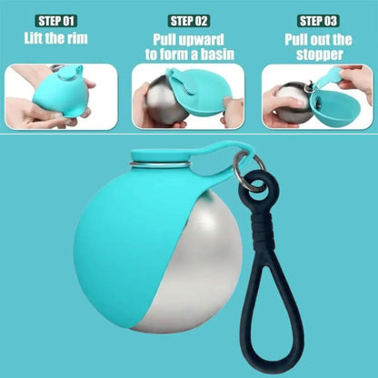 2-In-1 Dog Water Bottle with Bowl Leak Proof Portable Pet Travel Hydration Dispenser Lightweight Easy Carry Outdoor Water Cup