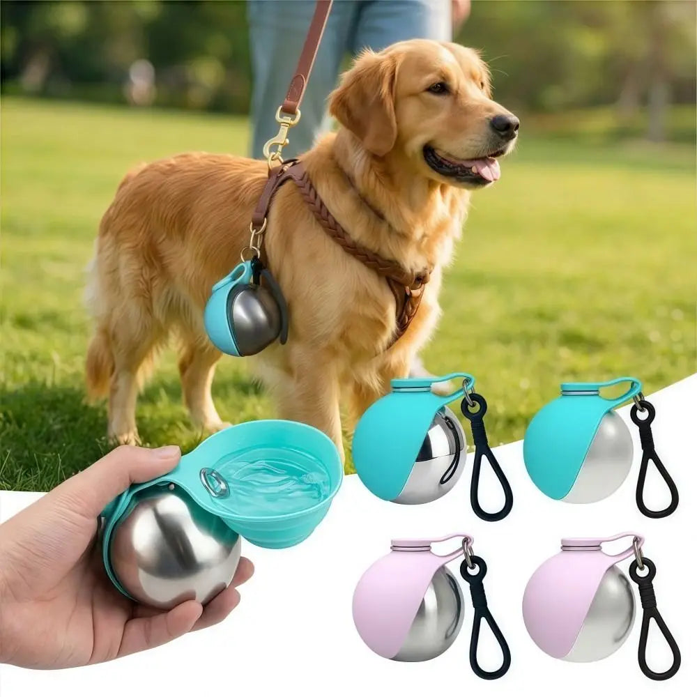 2-In-1 Dog Water Bottle with Bowl Leak Proof Portable Pet Travel Hydration Dispenser Lightweight Easy Carry Outdoor Water Cup