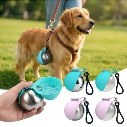 2-In-1 Dog Water Bottle with Bowl Leak Proof Portable Pet Travel Hydration Dispenser Lightweight Easy Carry Outdoor Water Cup
