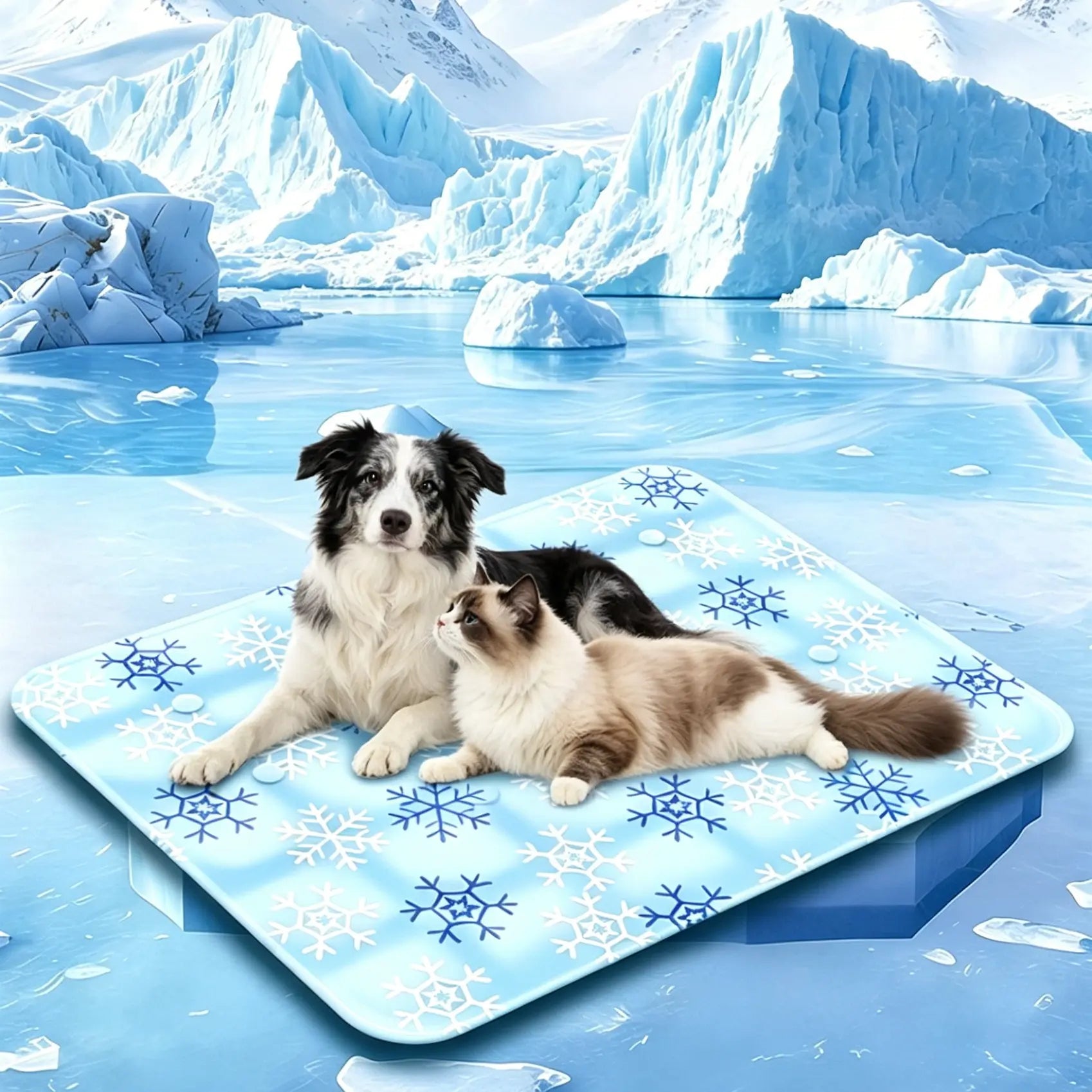 Pet Cool Pad - Washable Gel, Waterproof Ice Silk Pad for Dogs & Cats, Suitable for Couch, Crate (Sizes S-L)