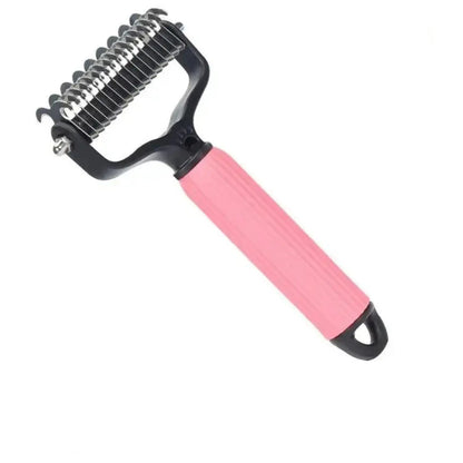 Pet Grooming Tool, Universal Detangling Comb for Dogs, Stainless Steel Double-Sided Design, Effective Shedding Removal & Matted Hair Tamer, Practical Daily Dog Coat Maintenance Supplies.