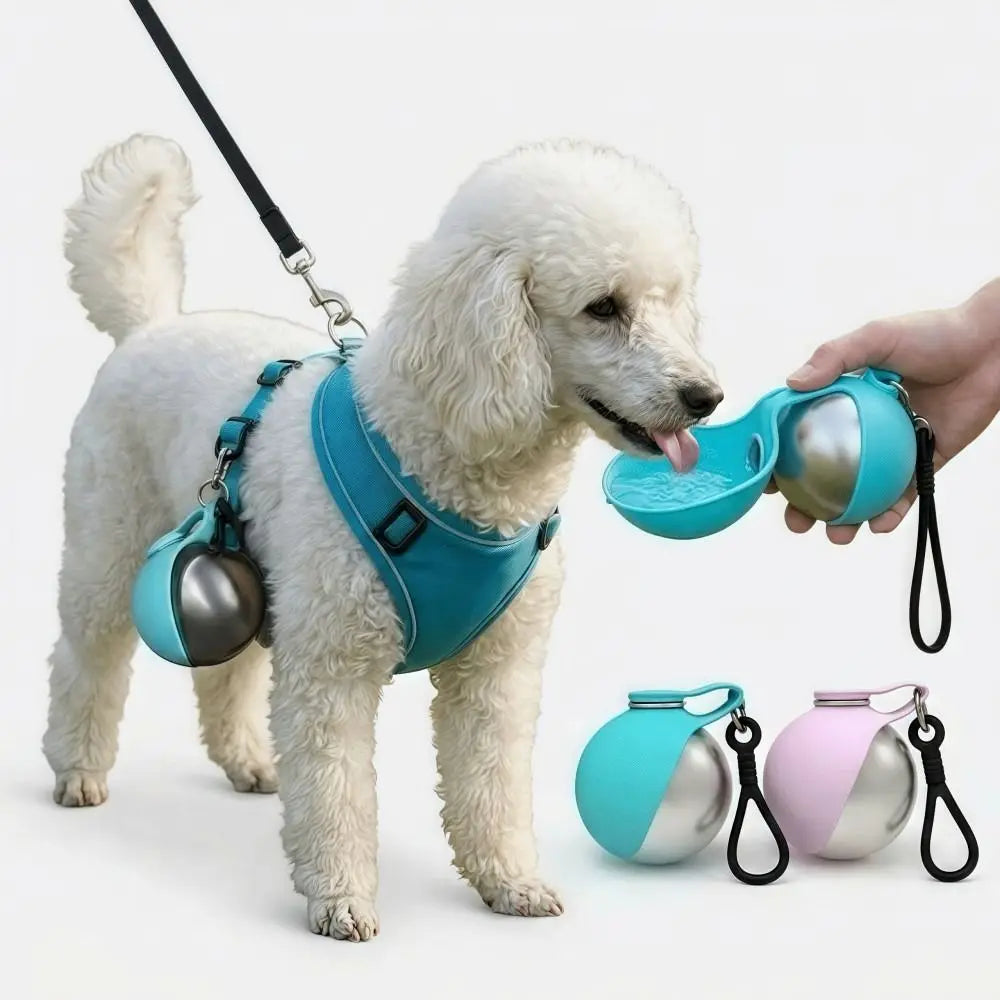 2-In-1 Dog Water Bottle with Bowl Leak Proof Portable Pet Travel Hydration Dispenser Lightweight Easy Carry Outdoor Water Cup